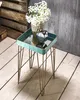 HAKU bijzettafel, goudkleurig, turquoise - metaal, spiegel, Productafbeelding-voorbeeld 3