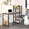A home office setup with a desk, chair, and shelving unit. Podgląd zdjęcia produktu