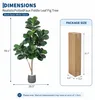 Sztuczny Fikus Liraste (Ficus Lyrata) 150 cm - Biało-czarny Podgląd zdjęcia produktu 9