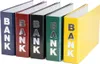 Five binders in different colors arranged diagonally on a white background. Produktbild-Vorschau