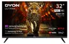 A television screen displaying a leopard and various app logos. Produktbild-Vorschau