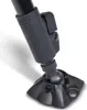 A close-up of a black plastic joint mechanism for a chair leg, attached to a base plate. Produktbild-Vorschau