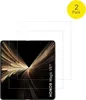 Two screen protectors are shown overlaid on a smartphone screen. Produktbild-Vorschau