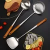Wok-Schaber und Schaumlöffel-Werkzeugset, Holzgriff, Produktbild-Vorschau 5