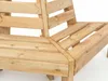 Banca de madera de pino, de forma cuadrada, con un ángulo Vista previa de la imagen del producto 9