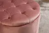 Eleganter Hocker MODERN BAROCK 50cm altrosa Samt Produktbild-Vorschau 4
