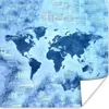 MuchoWow® Poster Weltkarte - Abstrakt - Blau 75x75 cm - Produktbild-Vorschau 1
