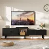 UnboxG Schwarzes TV-Board 169×29,8×44 cm – ausziehbar bis Produktbild-Vorschau 1