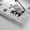 Wanduhr - Quadrat - Glasuhr - Elefanten Schwarzweiß Safari Produktbild-Vorschau 5