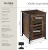 Table de chevet Waterford 40x42x60,5cm - Bois foncé Voir les images du produit 6