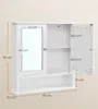 VASAGLE Spiegelschrank, Badschrank, 2 Spiegeltüren, offenes Produktbild-Vorschau 7