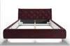 KAWOLA Bett ANNY Polsterbett Kopfteil niedrig Velvet purple Produktbild-Vorschau 4