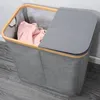 KESPER Wäschesammler grau – 54,5x33x50cm – -Bambusrahmen & Produktbild-Vorschau 11