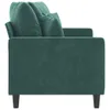 vidaXL 2-osobowa sofa ciemnozielona 140 cm aksamit Podgląd zdjęcia produktu 4