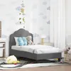 vidaXL Detský rám postele s čelom tmavosivý 70 x 140 cm Náhľad obrázku produktu 2