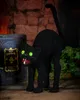 Schwarze Katze mit Leuchtenden LED Augen & Katzenbuckel 32 Produktbild-Vorschau 2