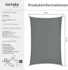 tectake® Sonnensegel Sunny HDPE mit 185 g/m² und 87 % Produktbild-Vorschau 5