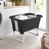 Waschekorb auf Fusen - Anthrazit - 38 l - 39 x 59 x 29 cm Produktbild-Vorschau 6