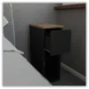 STIV Möbel | Table de chevet étroite Noir mat/Chêne Wotan Voir les images du produit 5