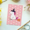 Mr. & Mrs. Panda bildkarte Einhorn Hexe - Rot Pastell - Produktbild-Vorschau 2