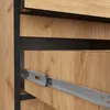 Close-up of a wooden drawer with metal sliders. Produktbild-Vorschau