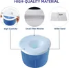 A product image showing a pool skimmer basket with a filter sock, with close-up insets highlighting features. Produktbild-Vorschau