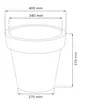 Pot de fleurs avec soucoupe Diamètre 40 cm Jardinière Voir les images du produit 2