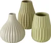 Blumenvase aus Keramik im 3er Set Mattes Design Mehrfarbig Produktbild-Vorschau 1
