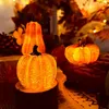 Herbstdeko Kürbis Deko Figuren mit LED Lichter 3 Stück Produktbild-Vorschau 3
