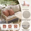 Set divani da giardino Merax con vetro effetto legno e 2 Anteprima dell’immagine prodotto 6