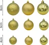 Mica Decorations Kerstballen Set Goud 46 Stuks - Productafbeelding-voorbeeld 12