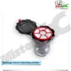 A vacuum cleaner filter assembly is shown with its lid open. Produktbild-Vorschau