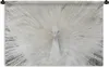 MuchoWow® Wandteppich Wandbehang Pfau - Federn - Weiß 90x60 Produktbild-Vorschau 1