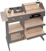 A toy cash register made of wood with various accessories. Anteprima dell’immagine prodotto