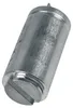 A close-up, studio shot of a silver cylindrical capacitor. Náhled obrázku produktu