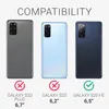 Three smartphones are shown with compatibility information below them. Produktbild-Vorschau