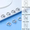 Kleine Creolen Set Silber Zirkonia Herz Stern Schmetterling Produktbild-Vorschau 6
