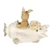 Clayre & Eef Figur Kaninchen 15x11x12 cm Beige Braun Produktbild-Vorschau 3