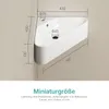 EMKE Eckwaschbecken Wandmontage Keramik 560x340mm Weiß Produktbild-Vorschau 8