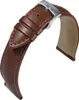Uhrenarmband Leder Wasserfest Braun leicht gepolstert Produktbild-Vorschau 2