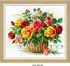 Riolis Stickbild-Set Kreuzstich "Korb mit Rosen", Produktbild-Vorschau 1