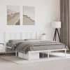 Postel s čelem kovová bílá 160x200 cm Náhled obrázku produktu 2