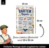 LANOLU Retro Blechschild GARTENREGELN Schild, Blechschilder Produktbild-Vorschau 5