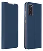 A product shot of a blue flip case for a Samsung Galaxy S20 FE 5G phone, shown from two angles. Náhled obrázku produktu