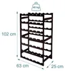 Scaffale portabottiglie Relaxdays, 42 bottiglie, legno di Anteprima dell’immagine prodotto 4