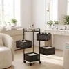 Desserte de service mobile noire pour salon de coiffure, Voir les images du produit 11
