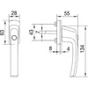 MACO Fenstergriff HARMONY Sperrknopf und 45° Rasterung, VK Produktbild-Vorschau 3