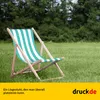 Chaise longue - rayures larges - turquoise - pliable - en Voir les images du produit 4