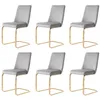 Flieks Freischwinger 6er Set, Esszimmerstühle mit Golden Produktbild-Vorschau 4