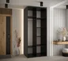 Šatní skříň YVONA 3 - 120/60 cm, černá / bílá / černá Náhled obrázku produktu 3